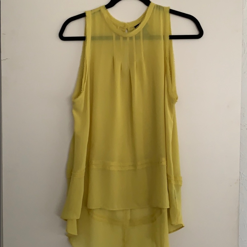 Citron Yellow Nicole Miller Blouse Tank